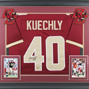 Boston College Luke Kuechly Signed Maroon Pro Style Framed Jersey BAS Witnessed