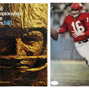 Chiefs Len Dawson Signed 1967 SBl I AFL vs NFL WC Game Program JSA #AW63763