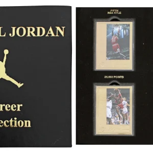 1996 Upper Deck Michael Jordan Career Collection 4 Card Set #'d 10000 22 Kt Gold