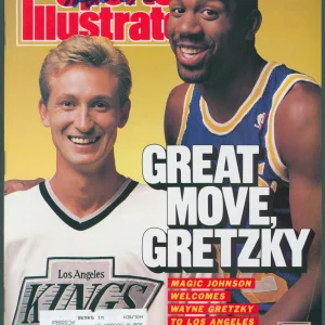 Lakers Magic Johnson Signed Aug 1988 Sports Illustrated Magazine BAS Witnessed