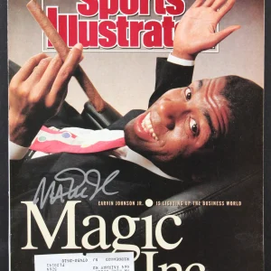 Lakers Magic Johnson Signed December 3, 1990 Sports Illustrated Magazine BAS Wit