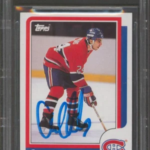 Canadiens Chris Chelios Authentic Signed 1986 Topps #171 Card BAS Slabbed