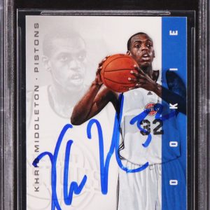 Pistons Khris Middleton Authentic Signed 2012 Prestige #239 Rookie Card BAS Slab