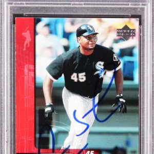 White Sox Carlos Lee Authentic Signed 2002 Upper Deck ESPN #22 Card PSA/DNA Slab