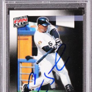 White Sox Carlos Lee Authentic Signed 2002 Donruss Fan Club #117 Card PSA Slab