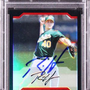 Athletics Rich Harden Authentic Signed 2004 Bowman Chrome #62 Card PSA/DNA Slab