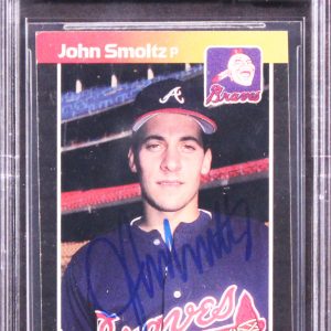 Braves John Smoltz Signed 1989 Donruss #642 Rookie Card Gem Mint 10! BAS Slabbed
