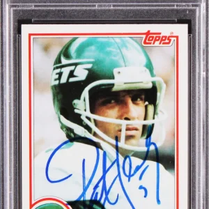 Jets Pat Leahy Authentic Signed 1982 Topps #173 Card PSA/DNA Slabbed