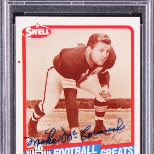 Browns Mike McCormack Authentic Signed 1989 Swell Greats #125 Card PSA/DNA Slab
