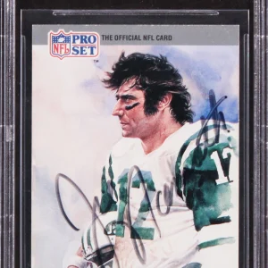 Jets Joe Namath Signed 1990 Pro Set Super Bowl MVP'S #3 Card BAS Slabbed