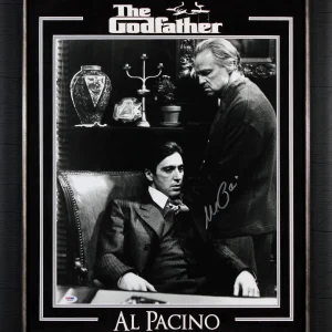 Al Pacino The Godfather Authentic Signed 16x20 Framed Photo w/ Brando PSA Itp