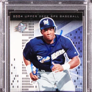 Brewers Rickie Weeks Authentic Signed 2004 SPx #58 Card PSA/DNA Slabbed