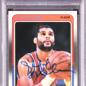 Bullets Jeff Malone Authentic Signed 1988 Fleer #117 Card PSA/DNA Slabbed