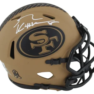 49ers George Kittle Signed Salute To Service II Speed Mini Helmet BAS Witnessed