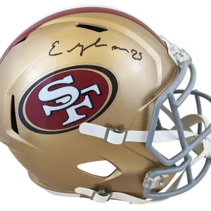 49ers Elijah Mitchell Authentic Signed Full Size Speed Rep Helmet BAS Witnessed