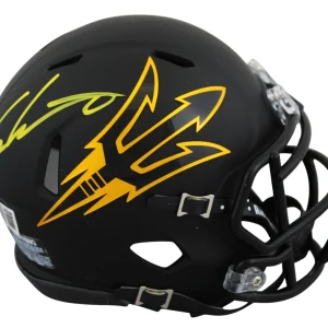 Arizona State Sam Leavitt Authentic Signed Black Speed Mini Helmet BAS Witnessed