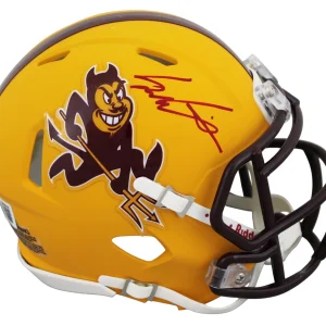 Arizona State Sam Leavitt Authentic Signed Sparky Speed Mini Helmet BAS Witness