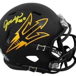 Arizona State Jordyn Tyson Authentic Signed Black Speed Mini Helmet BAS Witness