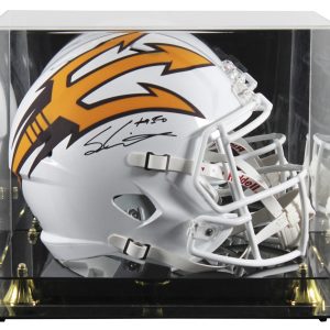Arizona State Sam Leavitt Signed White Alt F/S Speed Rep Helmet W/ Case BAS Wit