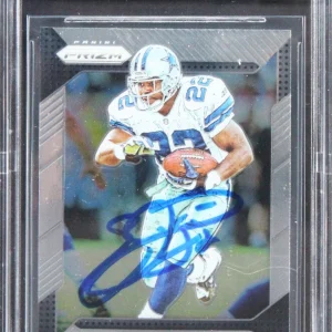 Cowboys Emmitt Smith Signed 2016 Panini Prizm #185 Card Auto 10! BAS Slabbed