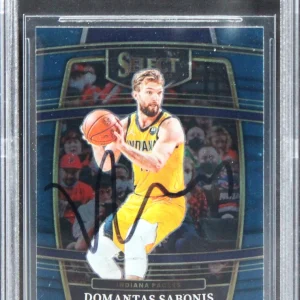 Pacers Domantas Sabonis Authentic Signed 2021 Select Blue #73 Card BAS Slabbed