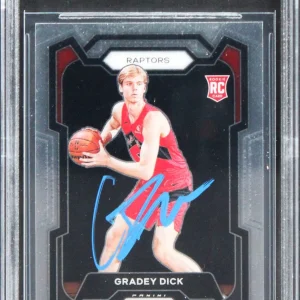 Raptors Gradey Dick Signed 2023 Panini Prizm #134 Rookie Card BAS Slabbed
