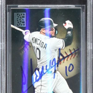 White Sox Yoan Moncada Signed 2022 Panini Capstone #48 Card BAS Slabbed