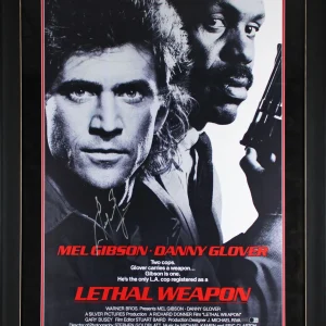Mel Gibson Lethal Weapon Authentic Signed & Framed 27x40 Poster Autographed BAS