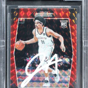 Nets Jarrett Allen Signed 2017 Panini Prizm MR #67 Rookie Card Auto 10! BAS Slab