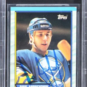Sabres Dave Andreychuk Authentic Signed 1989 Topps #106 Card BAS Slabbed