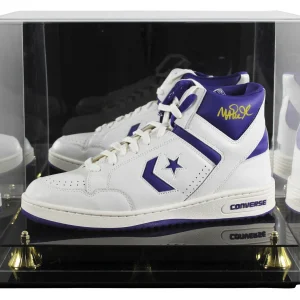 Lakers Magic Johnson Signed Left P&W Converse Weapon Shoe W/ Case BAS Witness 3
