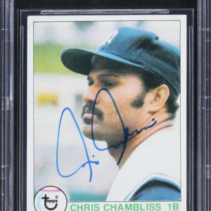 Yankees Chris Chambliss Authentic Signed 1979 Topps #335 Card BAS Slabbed