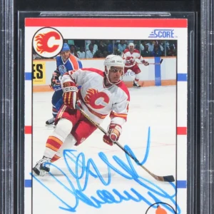 Flames Sergei Makarov Authentic Signed 1990 Score #71 Card BAS Slabbed