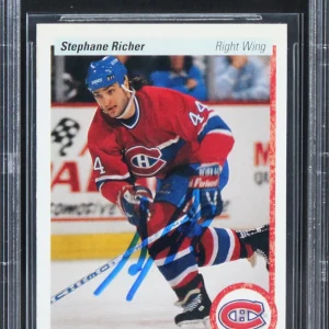 Canadiens Stephane Richer Authentic Signed 1990 Upper Deck #275 Card BAS Slabbed