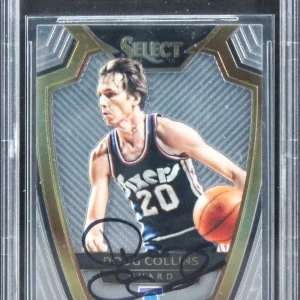 76ers Doug Collins Authentic Signed 2014 Select #182 Card BAS Slabbed