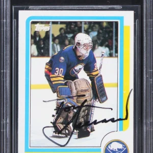 Sabres Tom Barrasso Authentic Signed 1986 Topps #91 Card BAS Slabbed