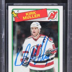 Devils Kirk Muller Authentic Signed 1988 Topps #84 Card BAS Slabbed