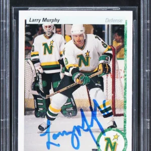 North Stars Larry Murphy Authentic Signed 1990 Upper Deck #229 Card BAS Slabbed