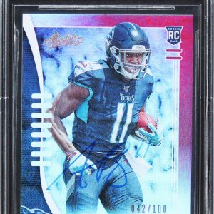 A.J. Brown Signed 2019 Absolute Spectrum #101 RC #42/100 Card Auto 10! BAS Slab