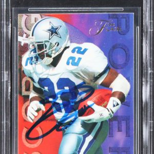 Cowboys Emmitt Smith Signed 1984 Ultra Flair Scoring Power #5 Card BAS Slabbed