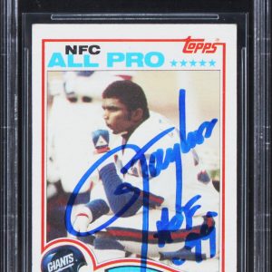 Giants Lawrence Taylor HOF 99 Authentic Signed 1982 Topps #434 Card BAS Slabbed