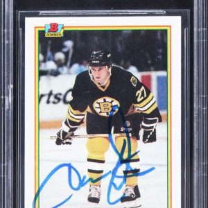 Bruins Dave Christian Authentic Signed 1990 Bowman #40 Card BAS Slabbed