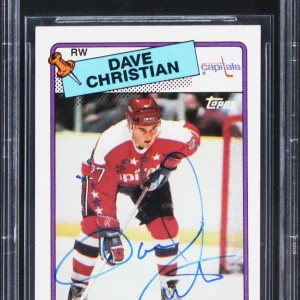 Capitals Dave Christian Authentic Signed 1988 Topps #14 Card BAS Slabbed