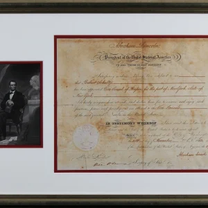Abraham Lincoln Signed & Framed 12x15 1862 Appointment Document BAS #AE13665