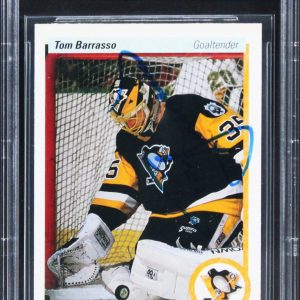 Penguins Tom Barrasso Authentic Signed 1990 Upper Deck #121 Card BAS Slabbed