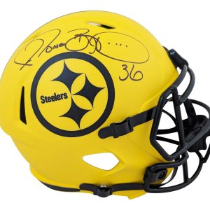 Steelers Jerome Bettis Signed Rave Full Size Speed Rep Helmet BAS Witnessed