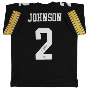 Iowa Kaleb Johnson Authentic Signed Black Pro Style Jersey BAS Witnessed