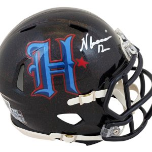 Texans Nico Collins Signed 2024 On-Field Alt H-Town Speed Mini Helmet BAS Wit