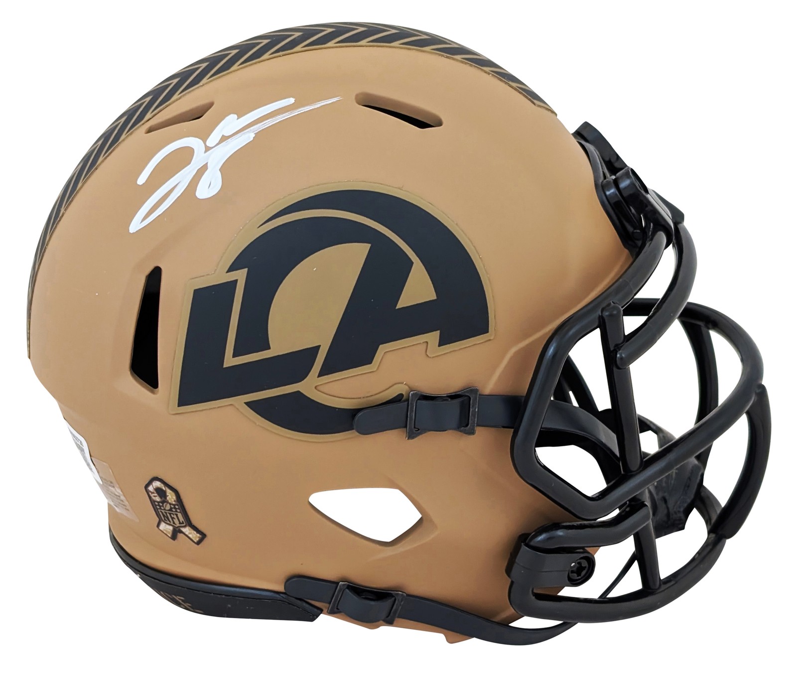 Rams Jared Verse Signed Salute To Service II Speed Mini Helmet BAS ...
