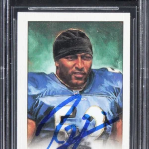 Ravens Ray Lewis Signed 2002 Gridiron Kings #6 Card Auto Graded 10! BAS Slabbed